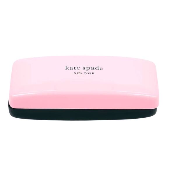 Kate Spade Eyeglass Case Hard Clamshell Pink & Green Authentic - Picture 1 of 14